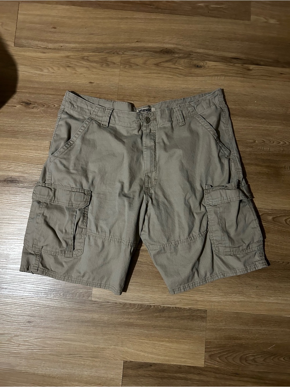 Wrangler Men's Tan Cargo Shorts with Utility Pockets